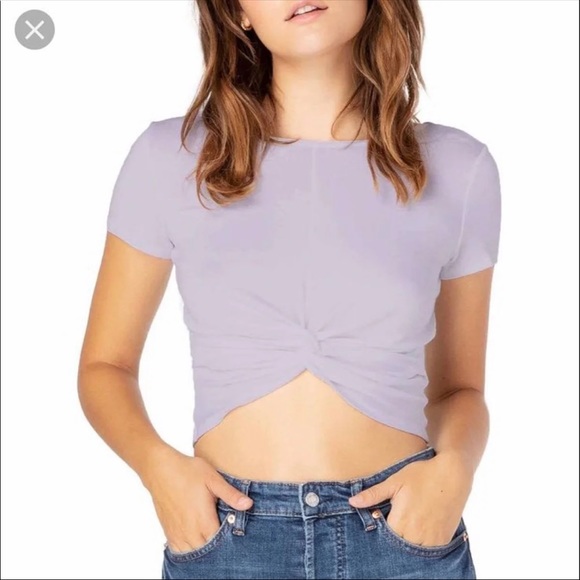 Beyond Yoga Tops - Don't Get It Twisted Reversible Cropped Tee